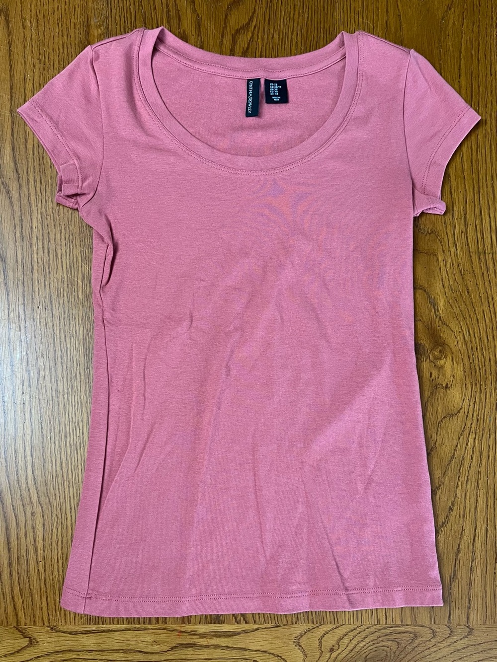 Cynthia Rowley Scoop Neck Short Sleeve Tee - rose Pink